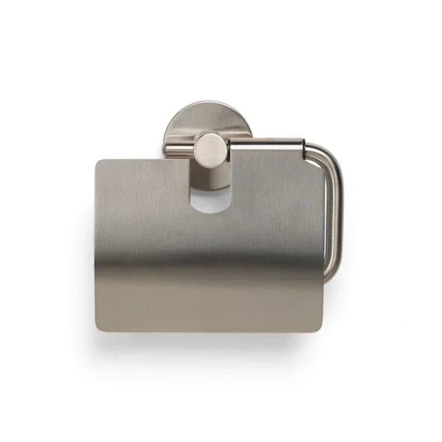 Schiphorst-Sanitair "Blue-Vida-Facet" Toiletrolhouder met klep Geborsteld nikkel