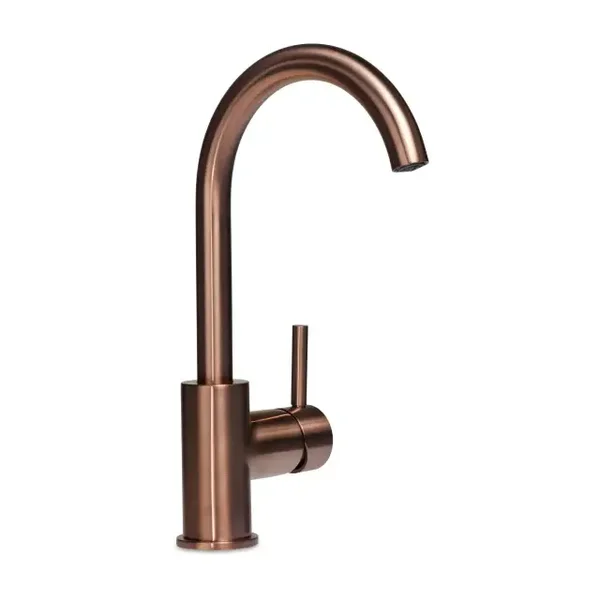 Blue-Label "Brondby" C-uitloop wastafelkraan Geborsteld brons