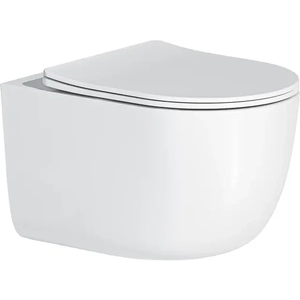 Schiphorst-Sanitair "Blue-Fjord " wandcloset Rimfree met spinflush spoeltechniek Glans-wit