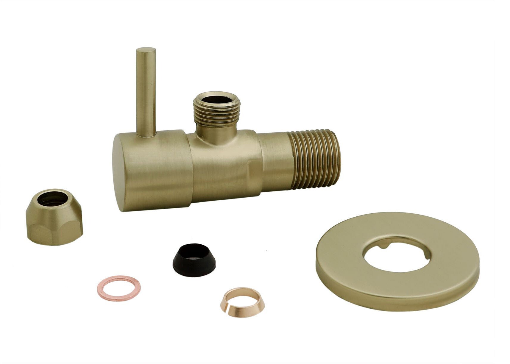 Xellanz "Minimal" Hoekstopkraan 1/2" x 3/8" of knel 10 mm geborsteld messing