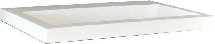 Wiesbaden "Flag" kunstmarmeren wastafel 80 x 36 enkel kraangat Glans-wit