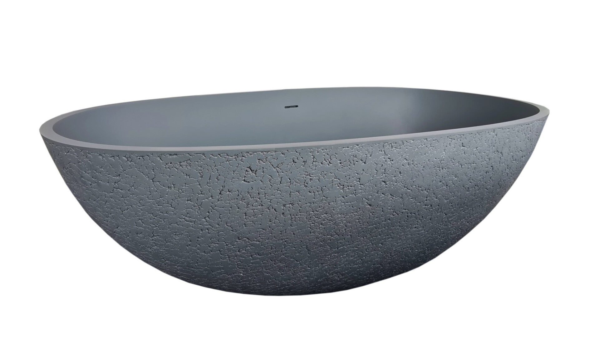 Best-Design "Craquelé-stone" vrijstaand bad lava-grijs "Just-solid" 180x85x52cm