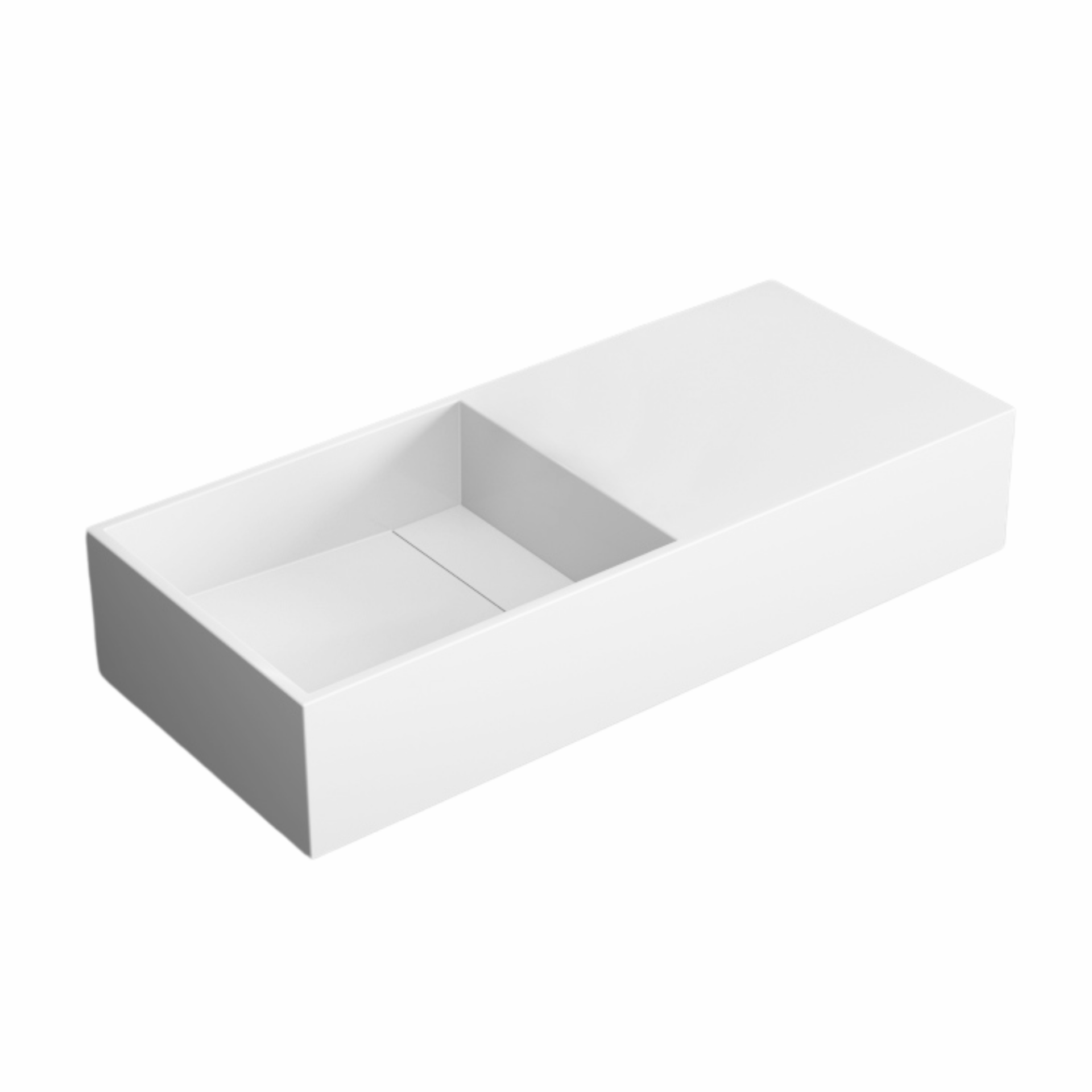Best-Design "N75" wastafel "Just-Solid" 75x33x15cm Mat-wit