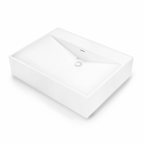 Best-Design "Oasis" wastafel "Just-Solid" 60x45x14,5cm Mat-wit