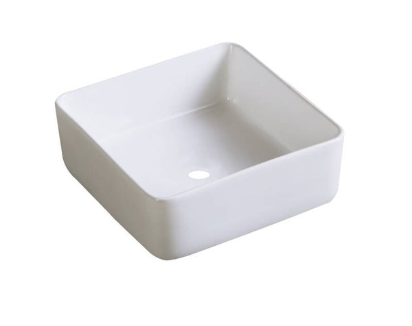 Best-Design "Bissel" opbouw-waskom 31x31x12,5cm Glans-wit