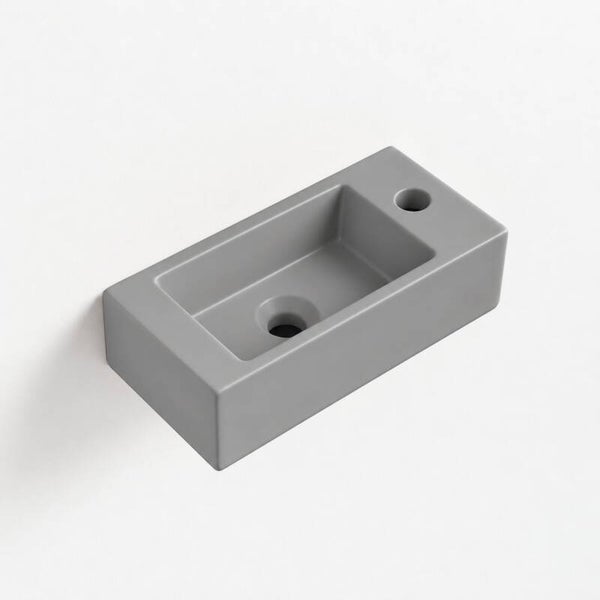Best-Design "Farnetta" fontein Rechts 37x18x9cm Mat-grijs