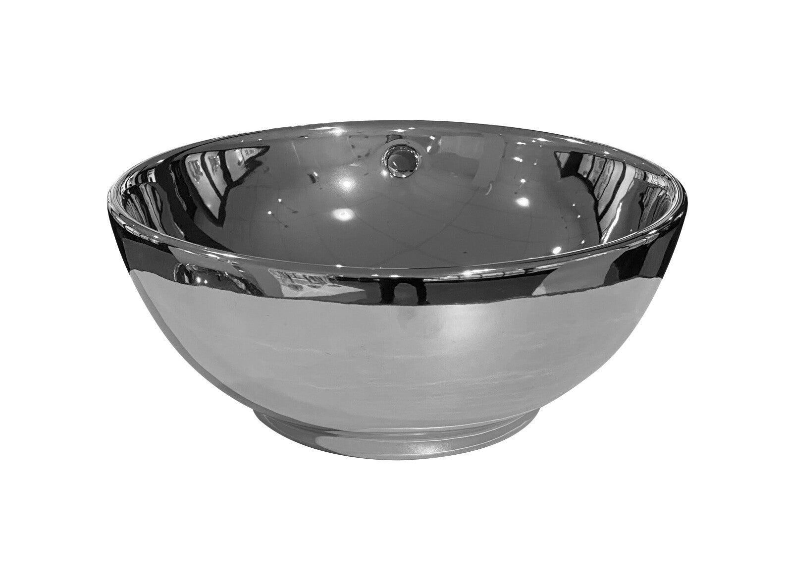 Best-Design "Ancona" opbouw-waskom Glans-zilver Ø=38cm H=16cm