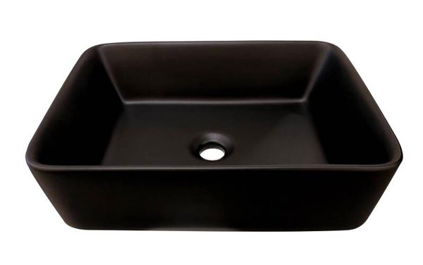 Best-Design "Roveto" opbouw-wastafel 48x37x13cm Mat-zwart