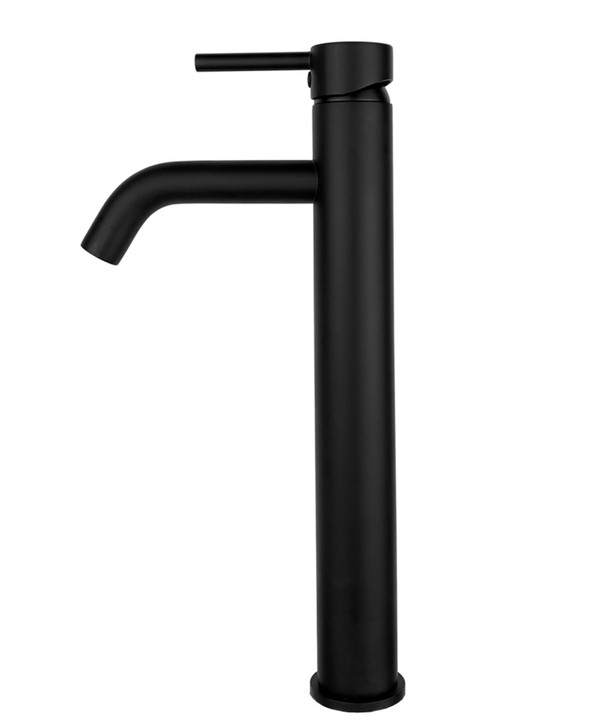 Best-Design "Mitaal" hoge-wastafelkraan Messing "Nero" Mat-zwart