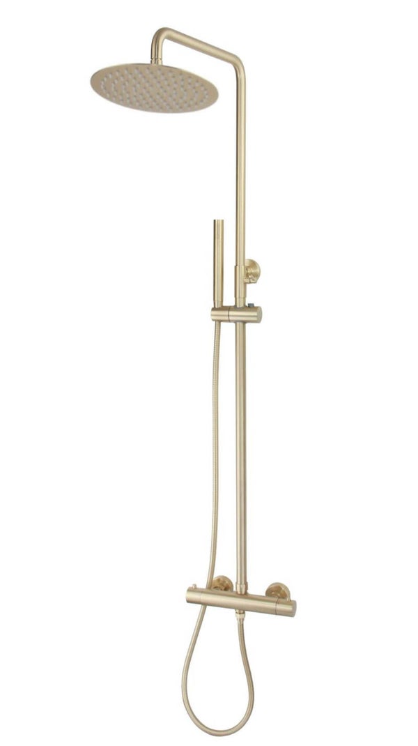 Best-Design "Nancy" thermostatische regendouche-opbouwset Mat-goud