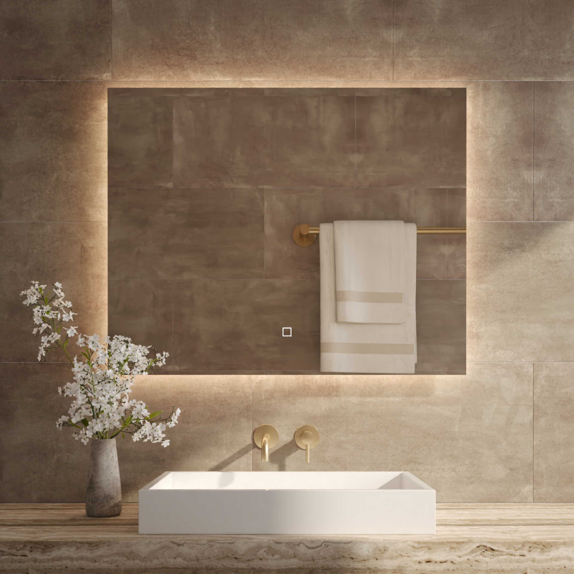 Best-Design "Angola" Spiegel incl.LED B=120 x H=80 cm