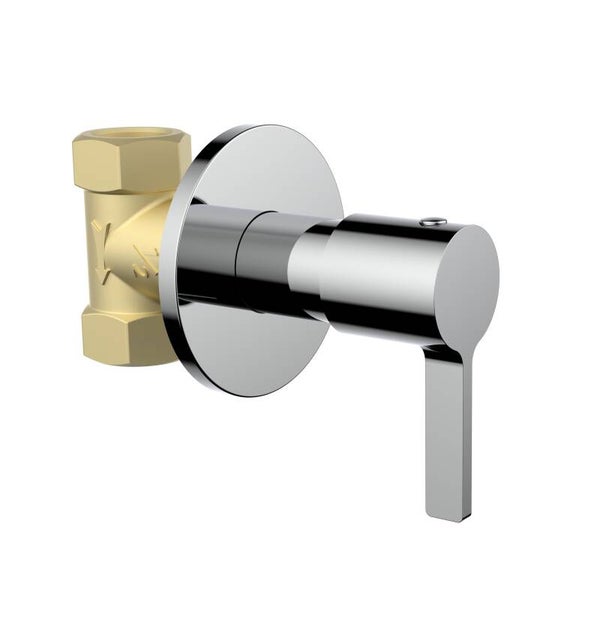 Best-Design Inbouw-Stop kraan "Lino" (tbv.oa:bidetcloset) Chroom