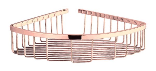 Best-Design "Lyon" douche draad-hoek-opbergrek "Stramo" Rosé-mat-goud