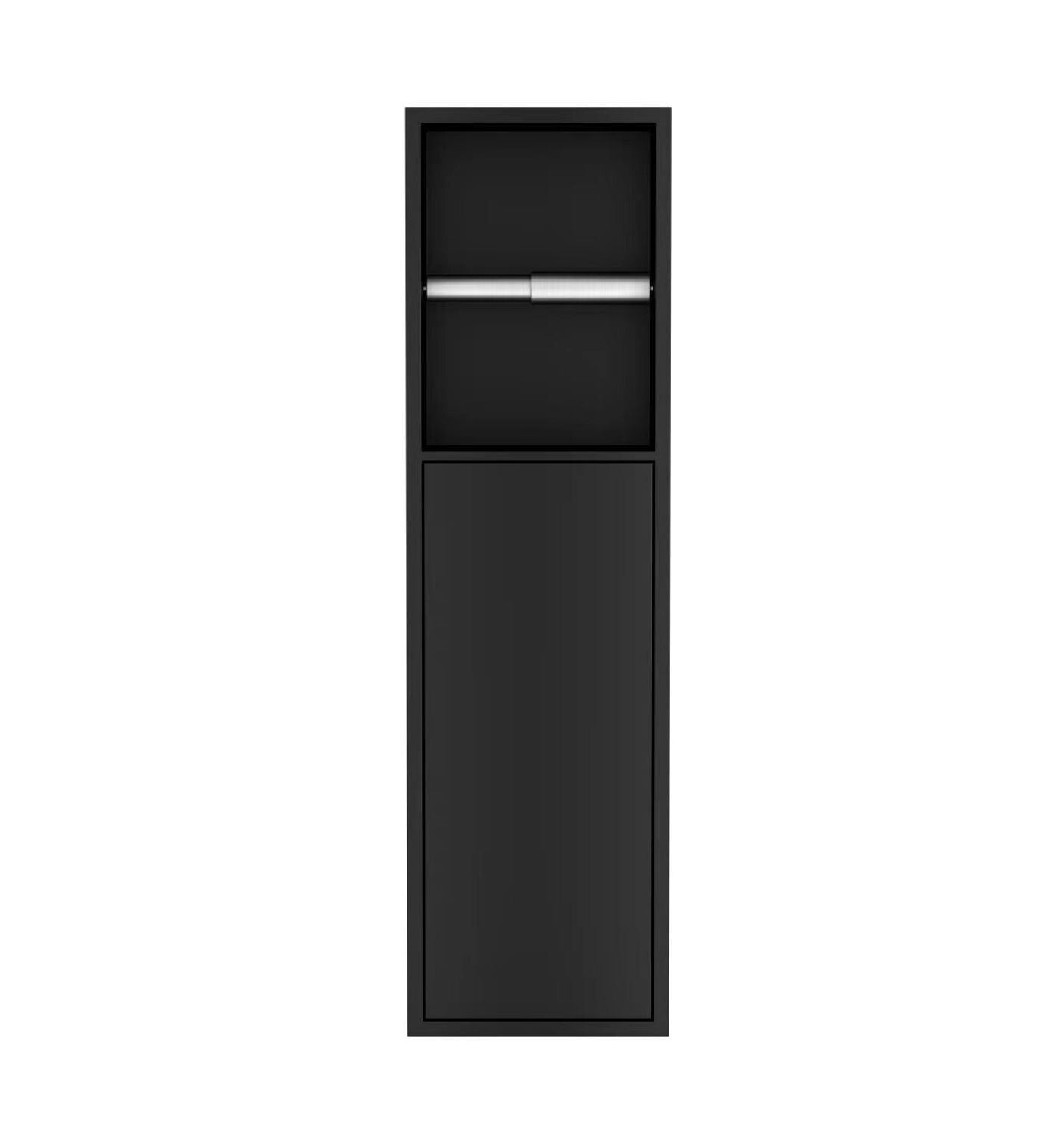 Best-Design "Nero-Zione" inbouw-closetrolhouder incl. deur 60x17x12 cm Mat-zwart
