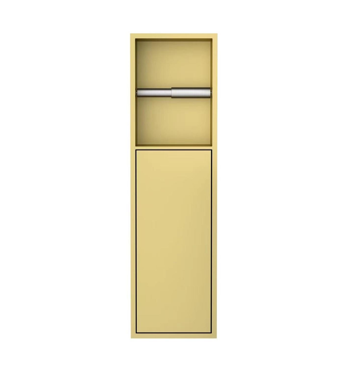 Best-Design "Nancy-Zione" inbouw-closetrolhouder incl. deur 60x17x12 cm Mat-goud