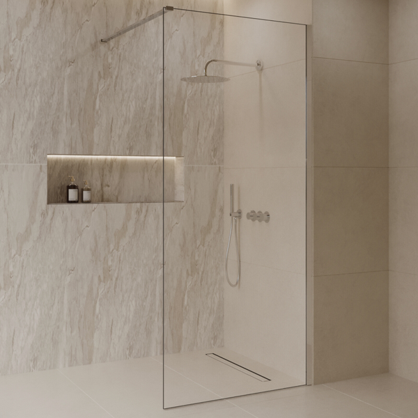 Best-Design 'Dalis-1100-Chroom' inloopdouche NANO 8mm glas