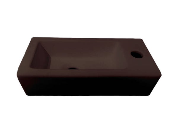 Best-Design "Farnetta" fontein Rechts 37 x 18 x 9 cm Mat-donkerbruin
