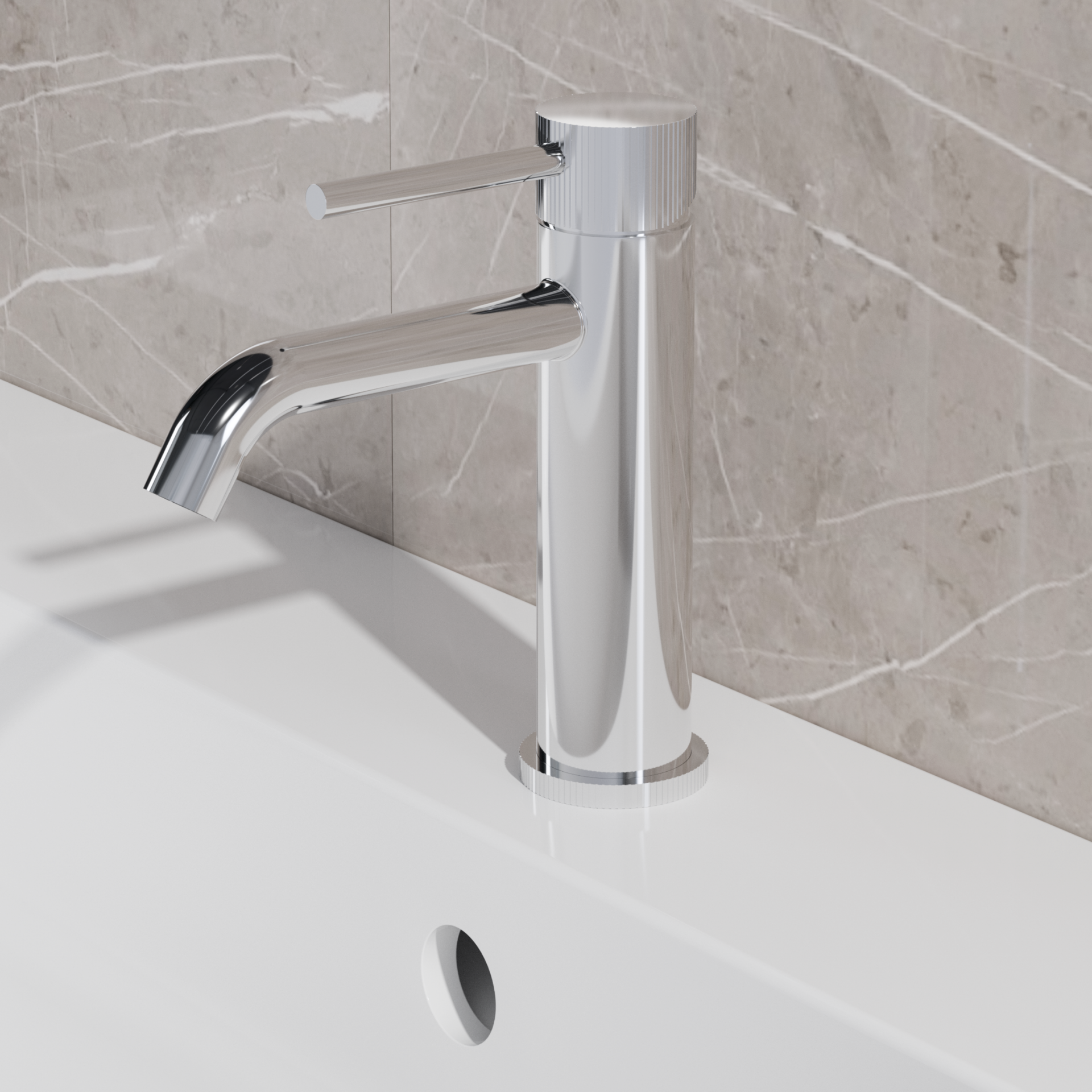 Best-Design "High-End Chrome" RVS-304 wastafelmengkraan Chroom