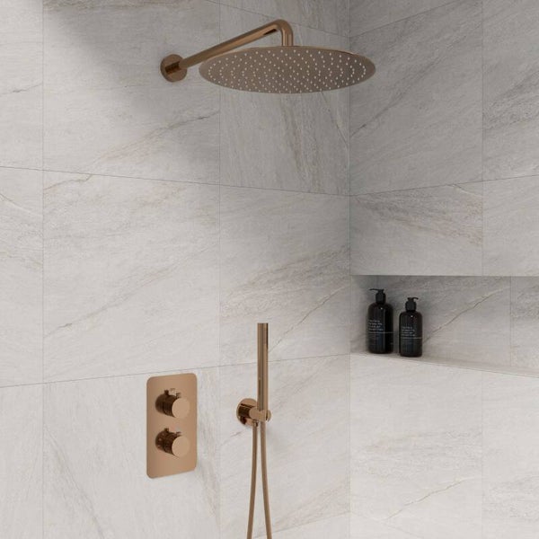 Best-Design "One-Pack" inbouw-regendoucheset "Dijon-M-300" Sunny Bronze
