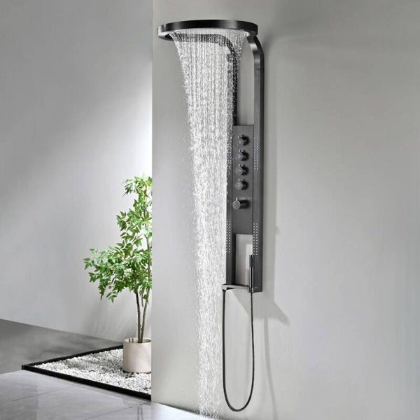 Best-Design "Moya-Future" Thermostatisch douchepaneel 1440x220/520mm Gunmetal