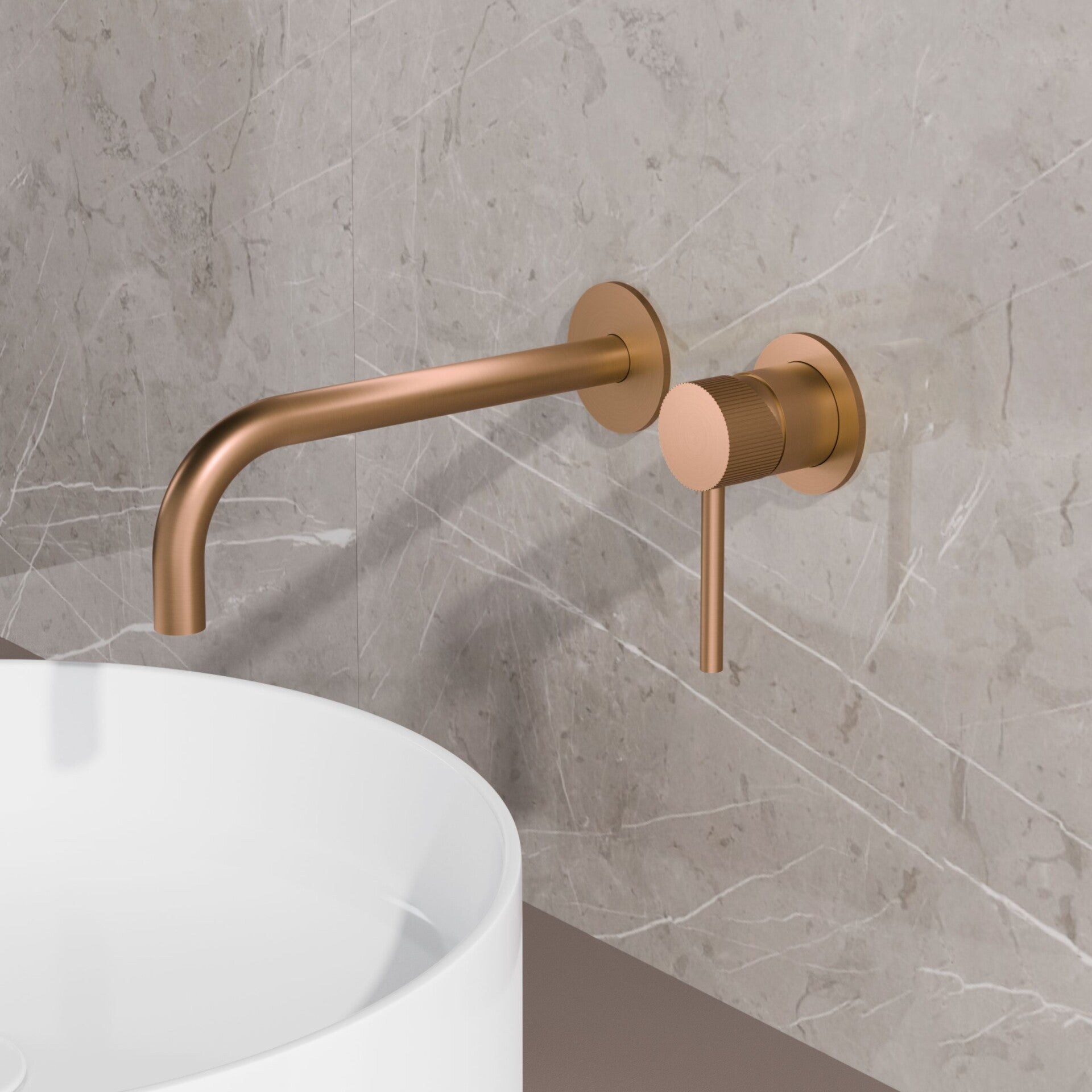 Best-Design "High-End Liora" RVS-304 inbouw-wandmengkraan inclusief inbouwbox Desert Brown