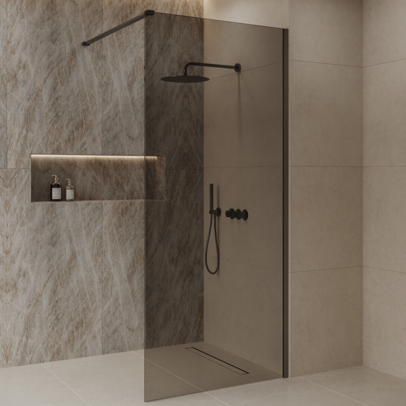 Best-Design 'Dalis-1000-Moya-Mocha' inloopdouche NANO 8mm glas