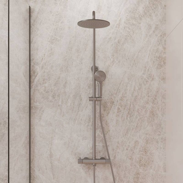 Best-Design "High-End Ore" RVS-304 thermostatische regendouche opbouwset RVS