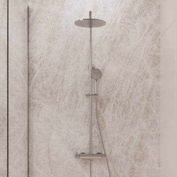 Best-Design "High-End Chrome" RVS-304 thermostatische regendouche opbouwset Chroom