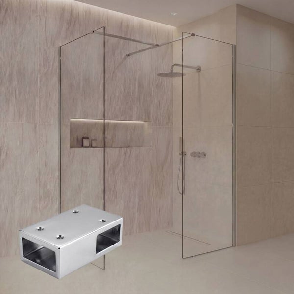 Best-Design T-verbindingsstuk Chroom tbv. "Dalis" inloopdouche