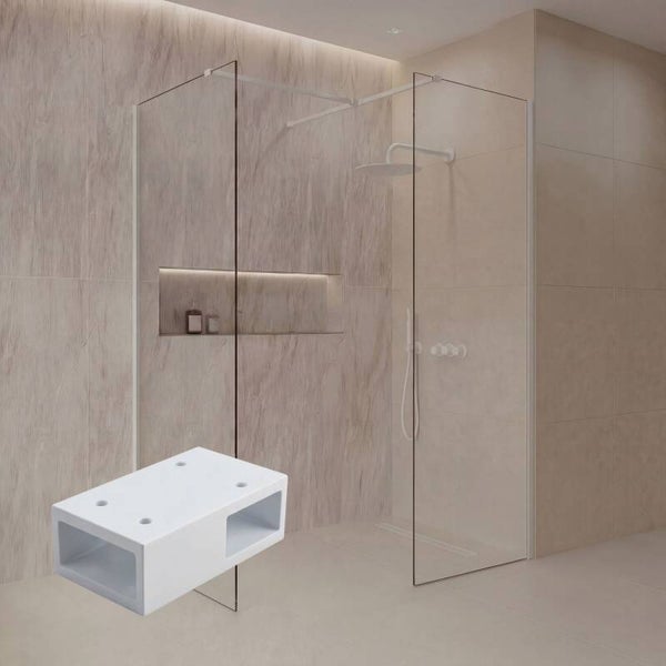 Best-Design T-verbindingsstuk Mat-wit bv. "Dalis" inloopdouche