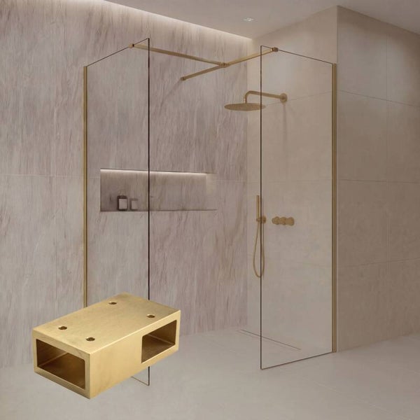 Best-Design T-verbindingsstuk Mat-goud tbv. "Dalis" inloopdouche