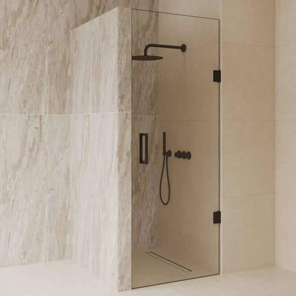 Best-Design 'Dalis-800-Nero-Helder' nisdeur NANO 8mm glas