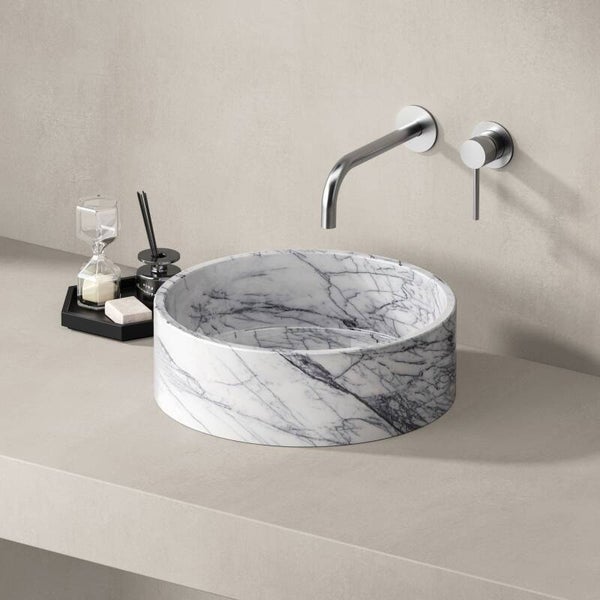 Best-Design "Pureline" marmer waskom Ø 30 x 13 cm Lilac Marble