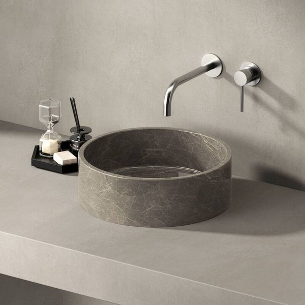 Best-Design "Pureline" marmer waskom Ø 30 x 13 cm Coffee Mousse