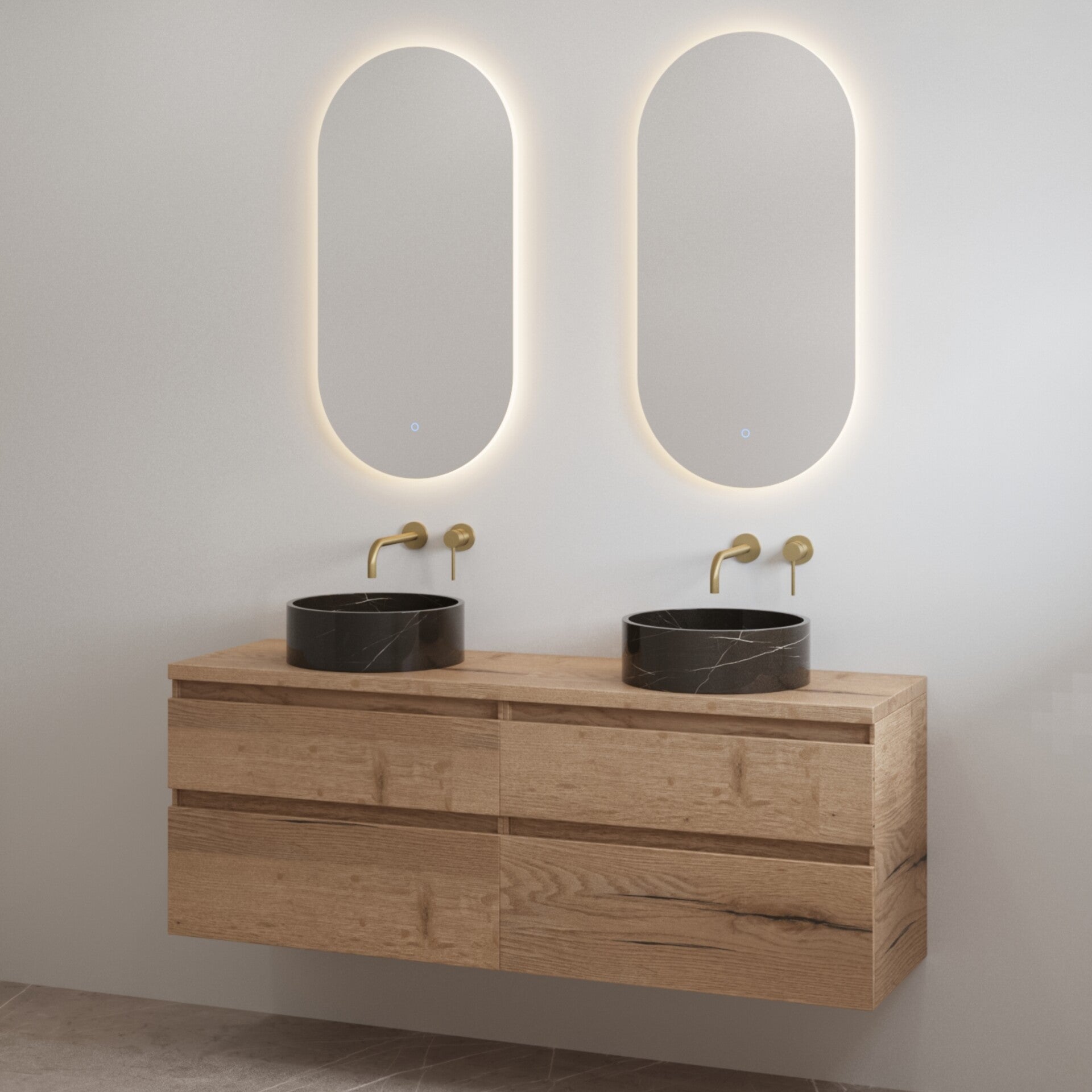 Best-Design badkamermeubelset "Lavita-120" Halifax onderkast + Halifax meubelblad 120 cm