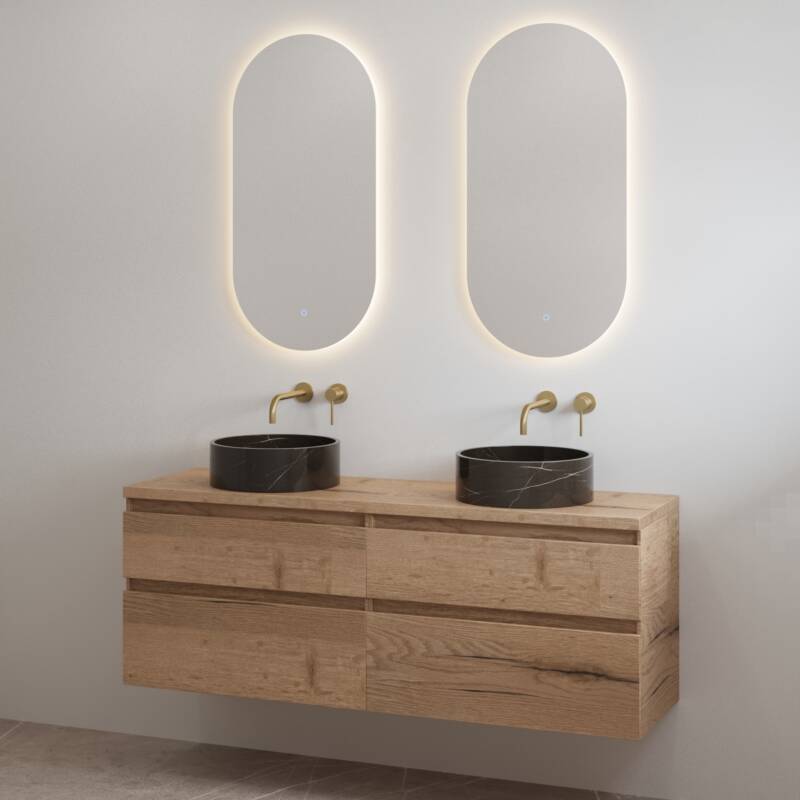 Best-Design badkamermeubelset "Lavita-200" Halifax onderkast + Halifax meubelblad 200 cm