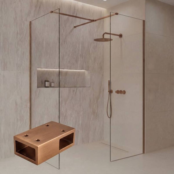 Best-Design T-verbindingsstuk Desert Brown tbv. "Dalis" inloopdouche