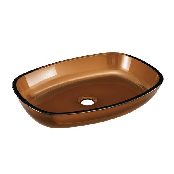 Best-Design "Lucento" glazen waskom 54 x 39,5 x 11 cm Gold tea