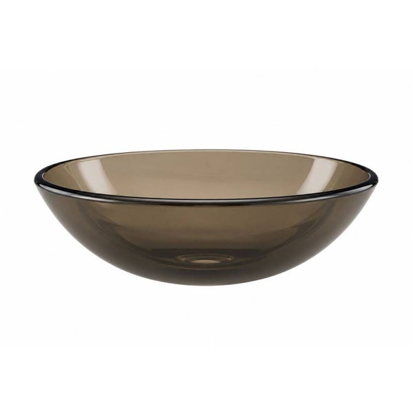 Best-Design "Orvani" glazen waskom Ø 39,5 x 12,5 cm Grey tea