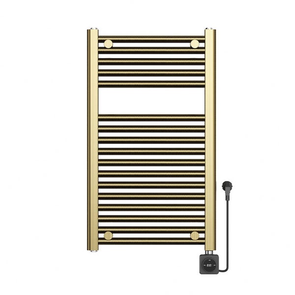 Wiesbaden "Elara" elektrische radiator Smart WiFi 76,6 x 45 cm Geborsteld messing PVD