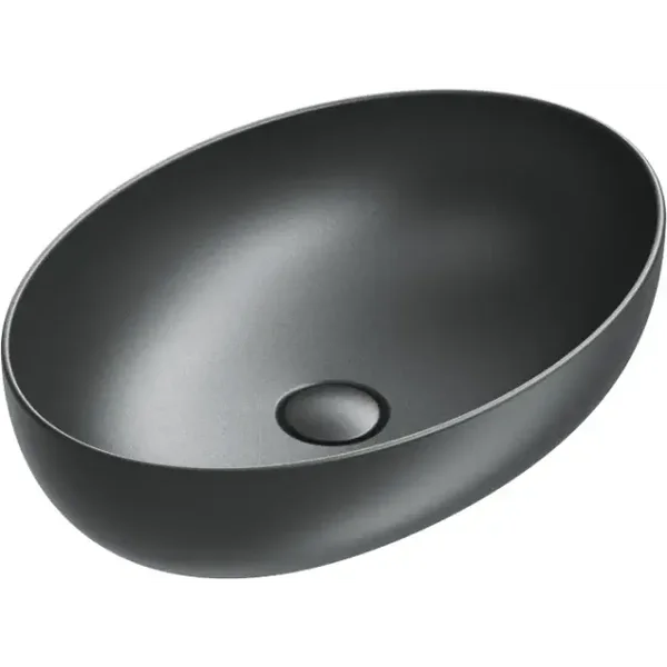 Catalano "Sfera-Tonalita" waskom 60x42x16cm Mat-zwart