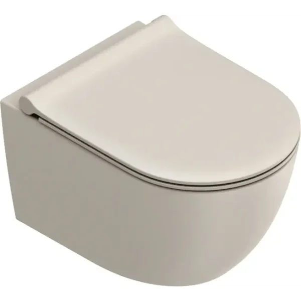 Catalano "Sfera-Tonalita-50" Newflush wandcloset met Soft Close /Quick Release zitting Mat-sabbia