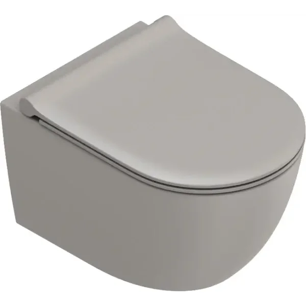 Catalano "Sfera-Tonalita-50" Newflush wandcloset met Soft Close /Quick Release zitting Mat-tortora