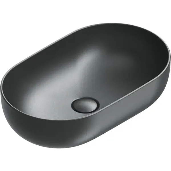 Catalano "Sfera-Tonalita" waskom 60x37x16cm Mat-zwart