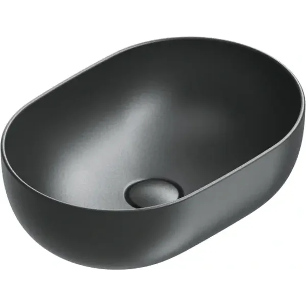 Catalano "Sfera-Tonalita" waskom 50x35x16cm Mat-zwart