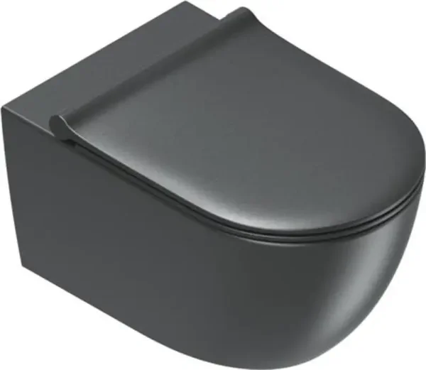 Catalano "Sfera-55" wandtoilet met up-fix bevestiging 55cm Satin-black