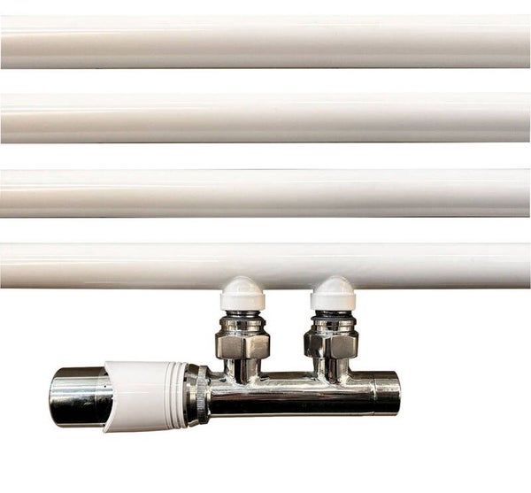 Riko Onderblok set haaks links compleet 16 x 2,0 en 15 mm knel Chroom/Wit