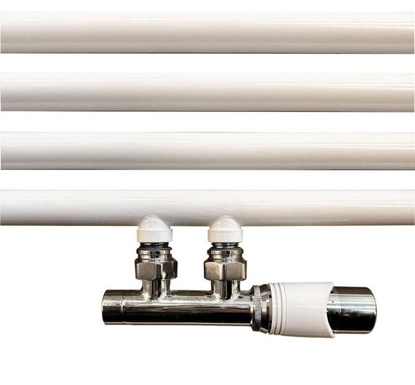 Riko Onderblok set haaks rechts compleet 16 x 2,0 en 15 mm knel Chroom/Wit