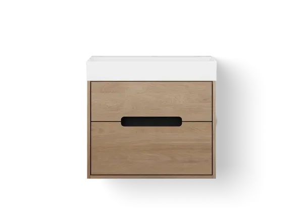 Blue-Label "Signe" Badkamermeubel 80cm voor wastafel Grijs-eiken