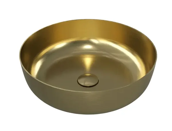 Blue-Label "Mette-Metal" waskom 40x12cm Geborsteld goud
